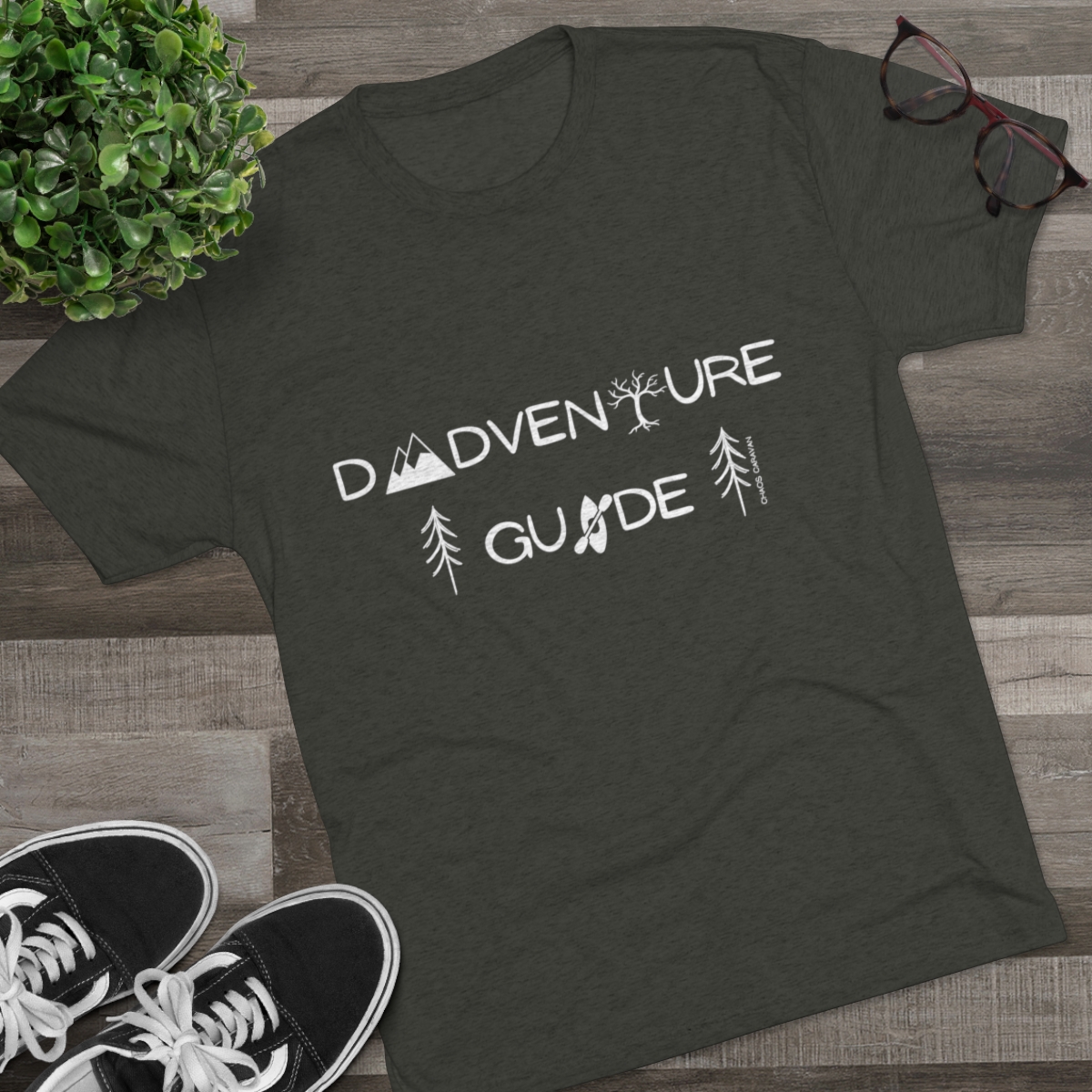 Dadventure Guide Tee | Dad Adventure Tee | Dad Gift | Father Tri-Blend Crew Tee - Image 11