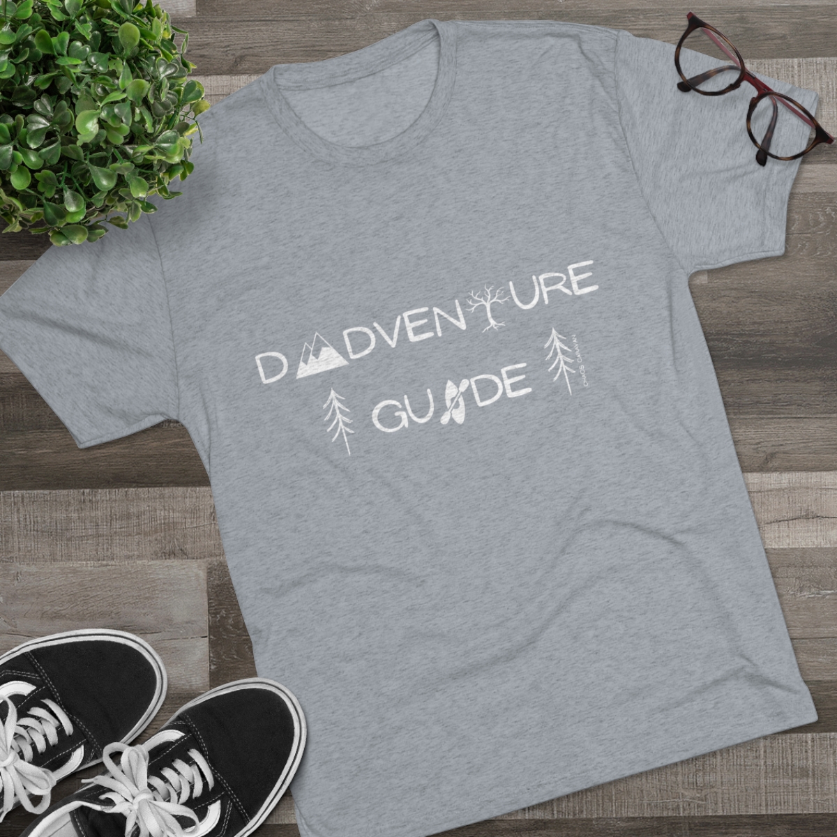 Dadventure Guide Tee | Dad Adventure Tee | Dad Gift | Father Tri-Blend Crew Tee - Image 35