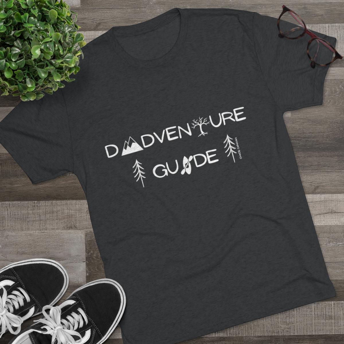 Dadventure Guide Tee | Dad Adventure Tee | Dad Gift | Father Tri-Blend Crew Tee - Image 7