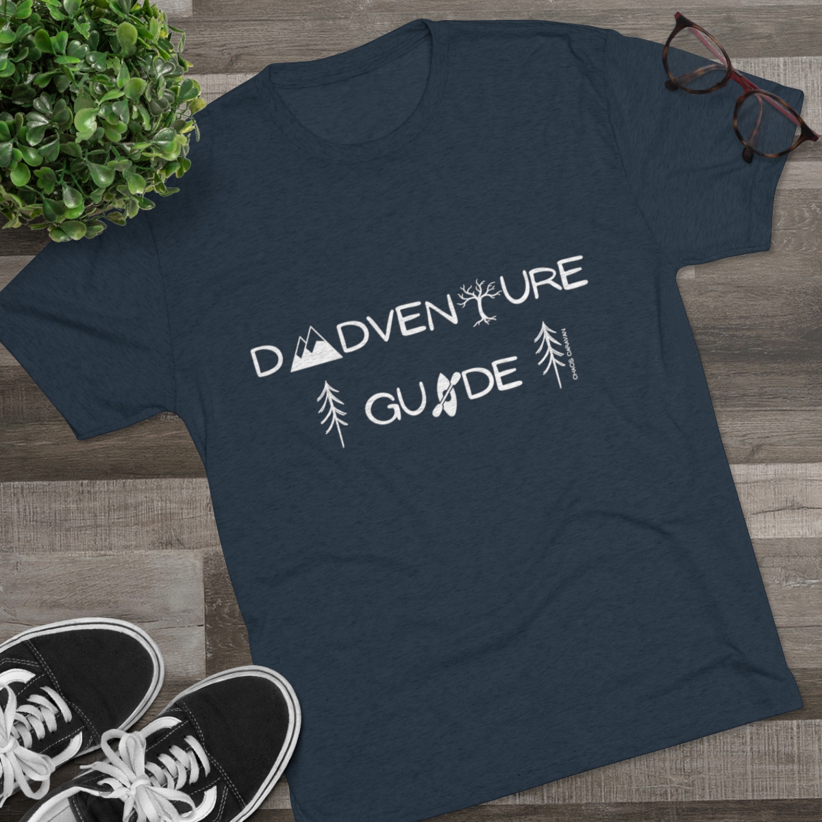 Dadventure Guide Tee | Dad Adventure Tee | Dad Gift | Father Tri-Blend Crew Tee - Image 31