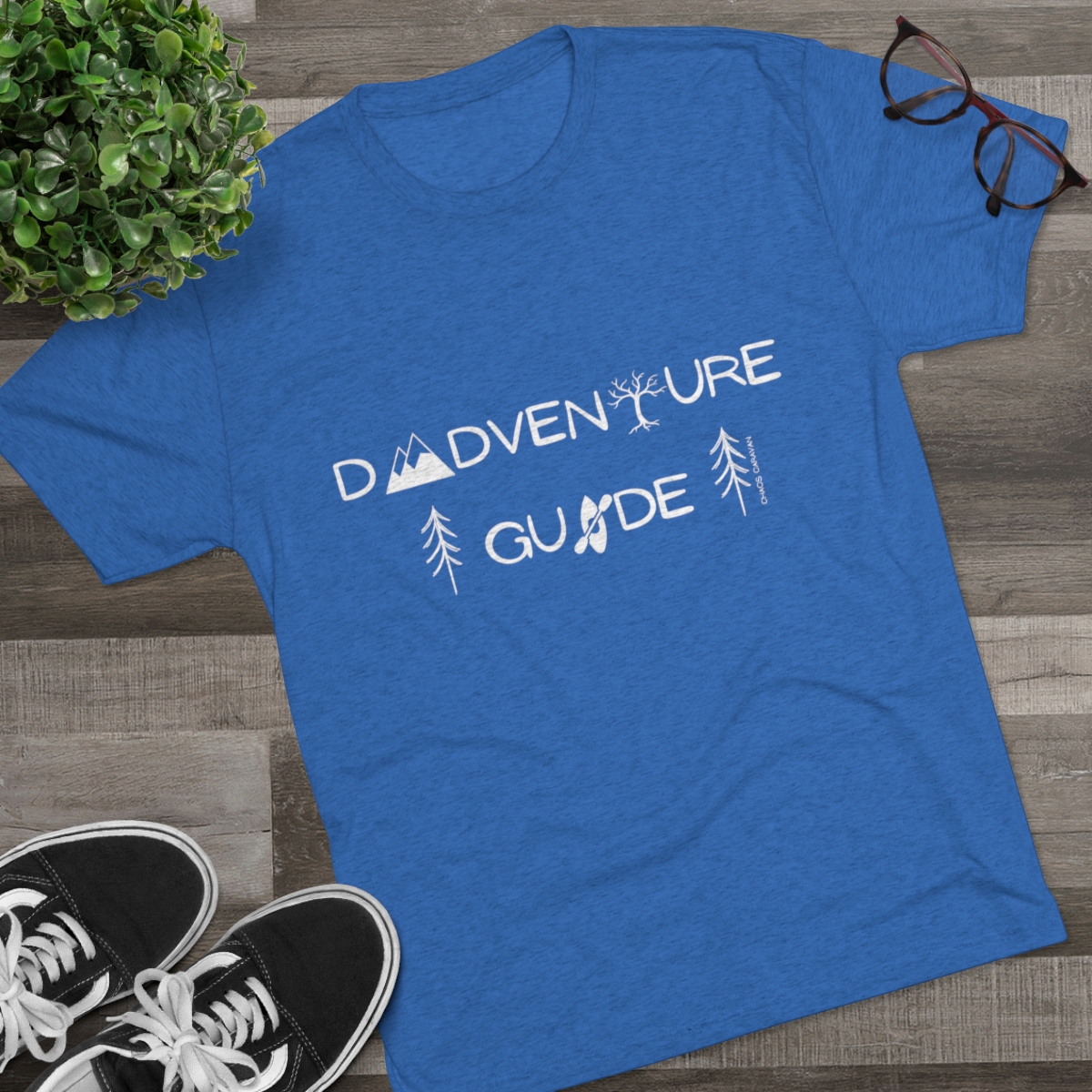 Dadventure Guide Tee | Dad Adventure Tee | Dad Gift | Father Tri-Blend Crew Tee - Image 3