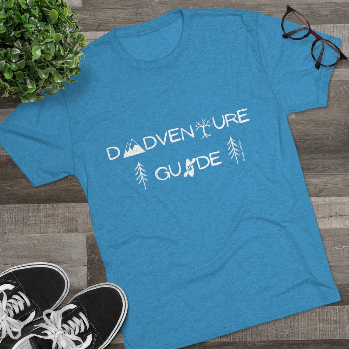 Dadventure Guide Tee | Dad Adventure Tee | Dad Gift | Father Tri-Blend Crew Tee - Image 23