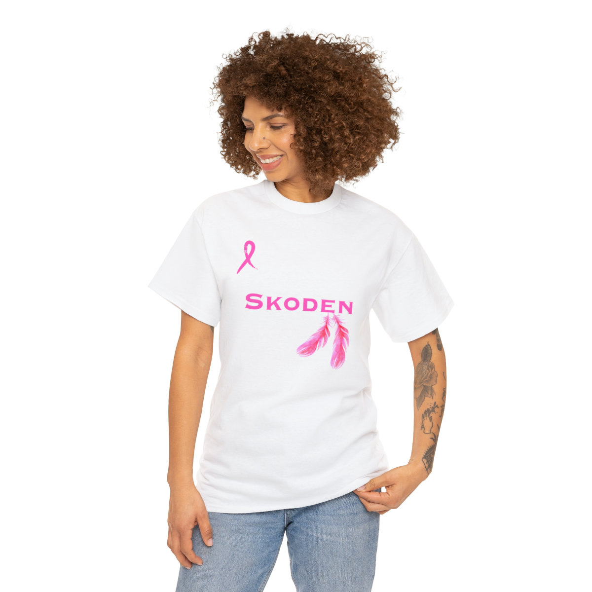 Saundra’s Revenge | Skoden | Breast Cancer Awareness Unisex Heavy Cotton Tee - Image 16