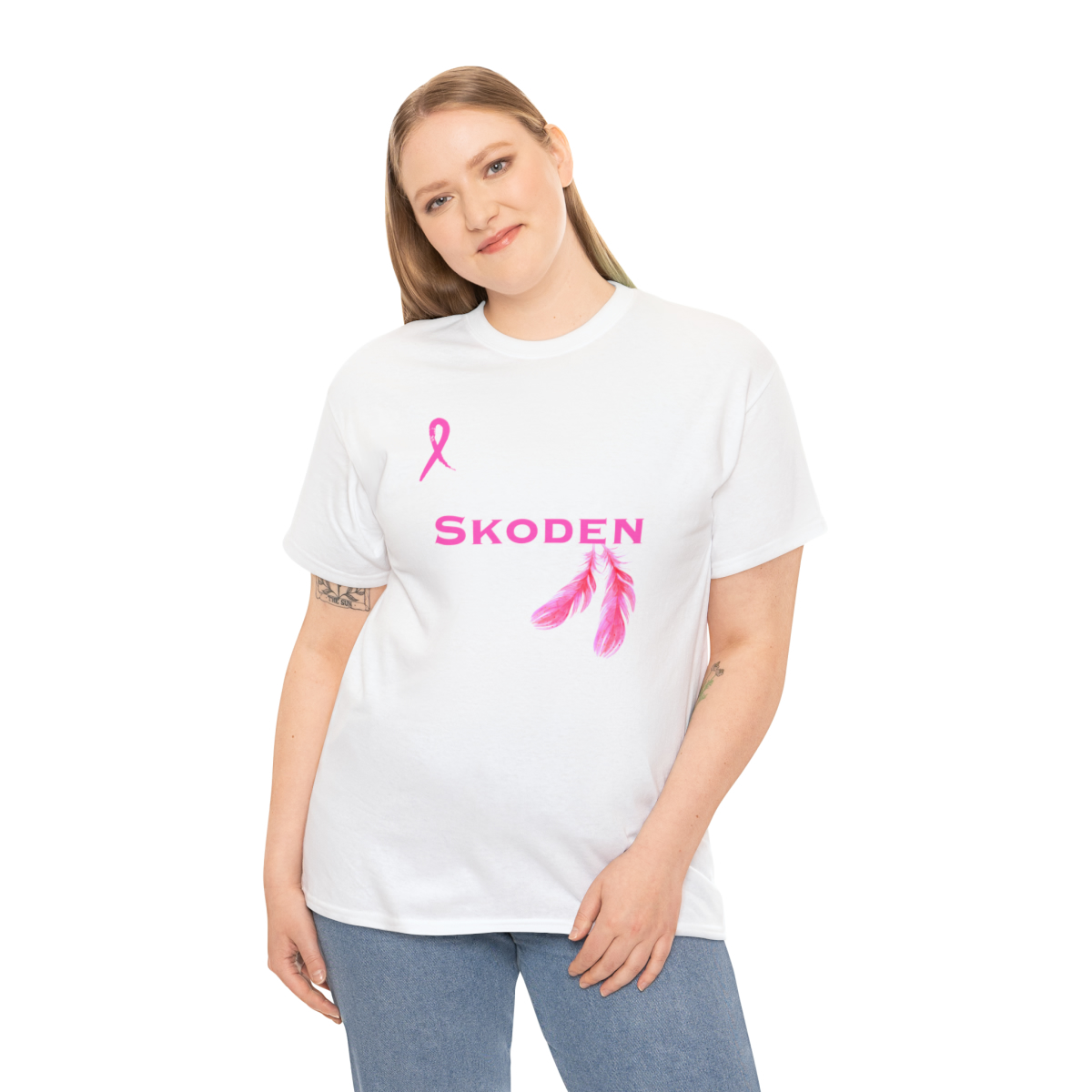 Saundra’s Revenge | Skoden | Breast Cancer Awareness Unisex Heavy Cotton Tee - Image 17