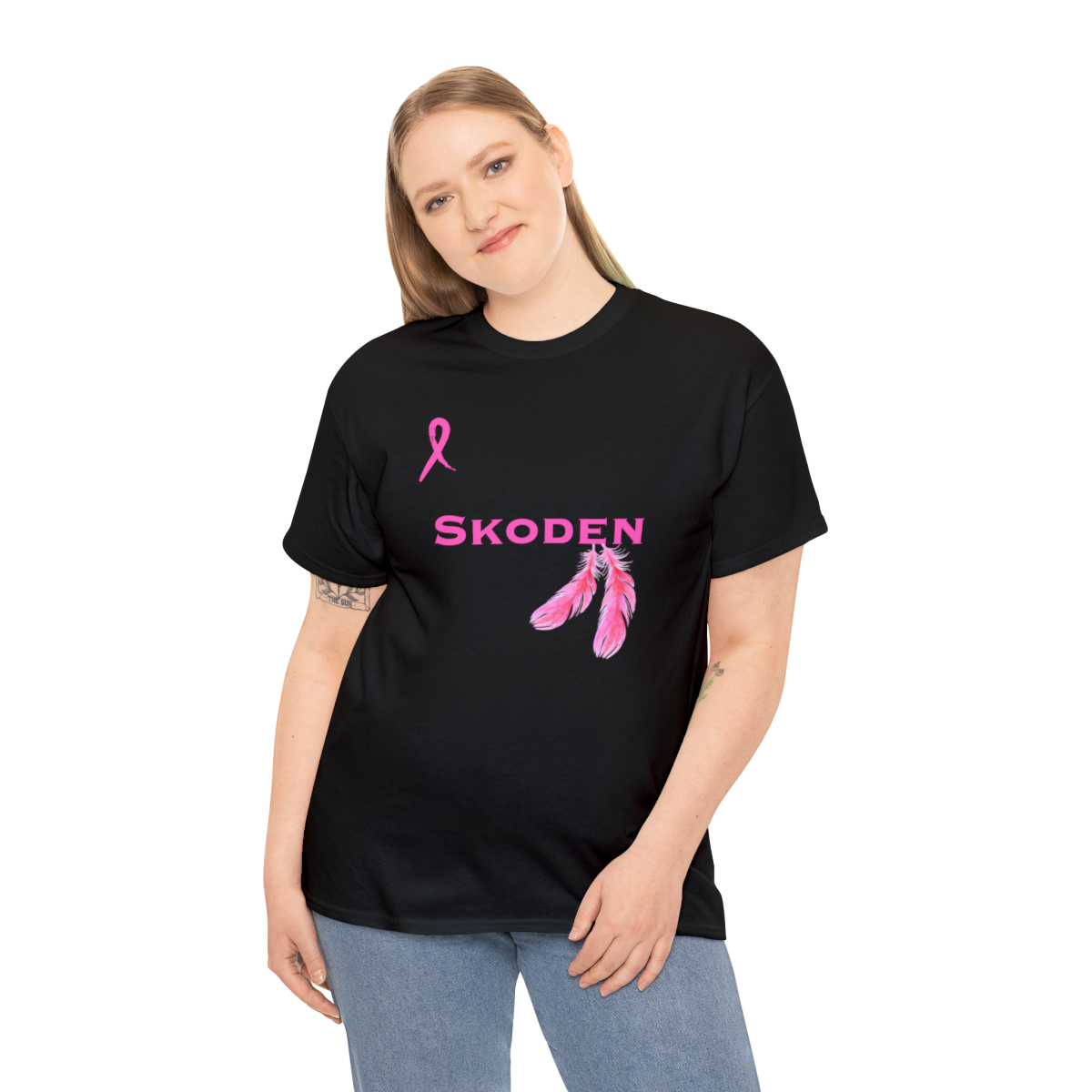 Saundra’s Revenge | Skoden | Breast Cancer Awareness Unisex Heavy Cotton Tee - Image 5