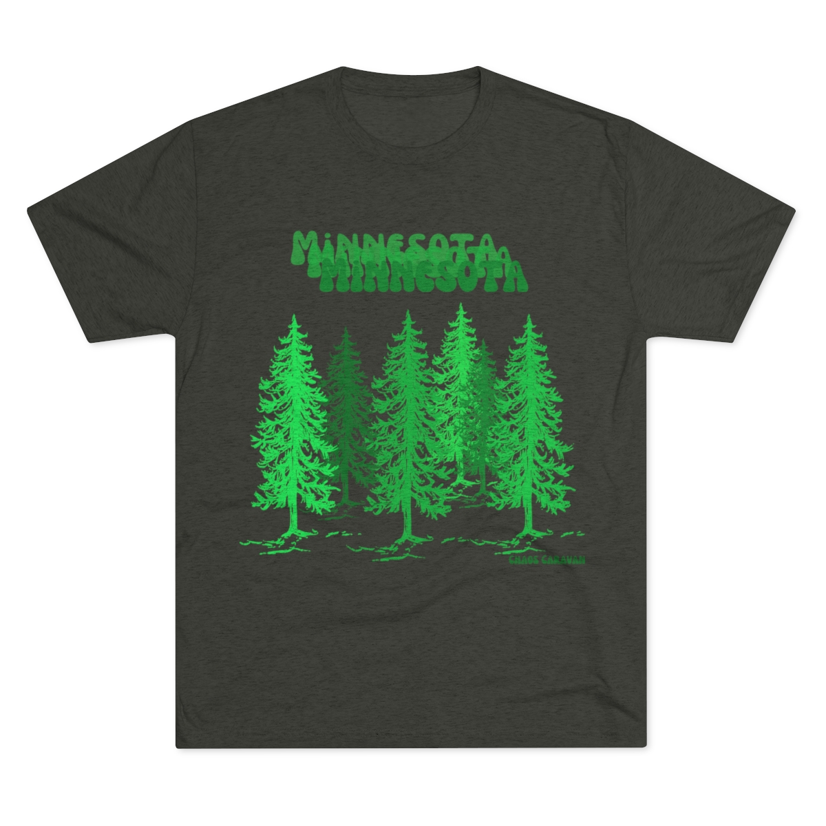 Minnesota T-Shirt | Minnesota Pine Trees Shirt | Minnesota State Forest Unisex Tri-Blend Crew Tee - Image 9