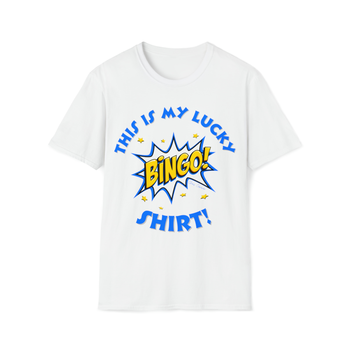 Bingo T-shirt | Lucky Bingo Tee  | This is my Lucky Bingo Unisex Softstyle T-Shirt - Image 4