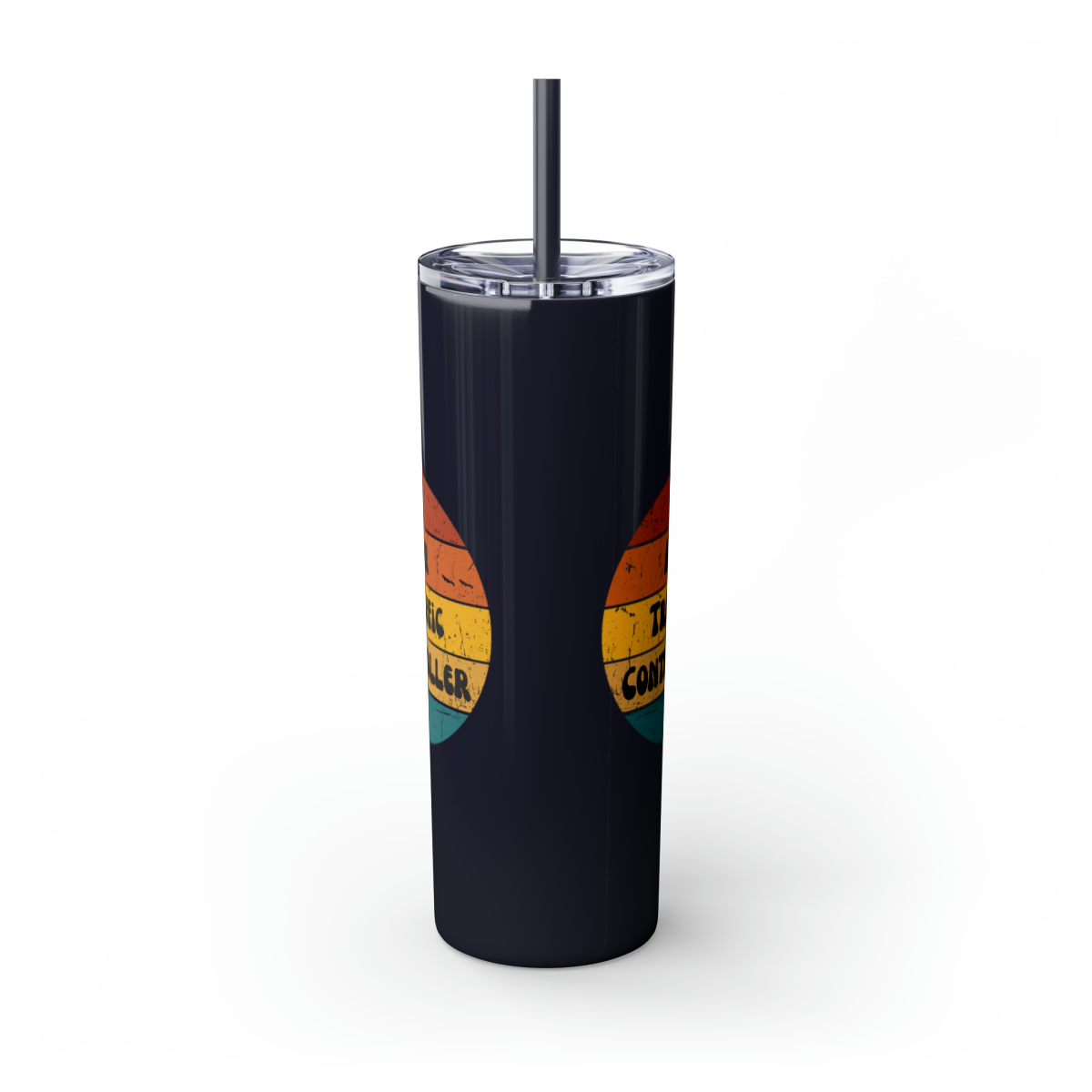 Air Traffic Controller Skinny Tumbler with Straw, 20oz - Image 4
