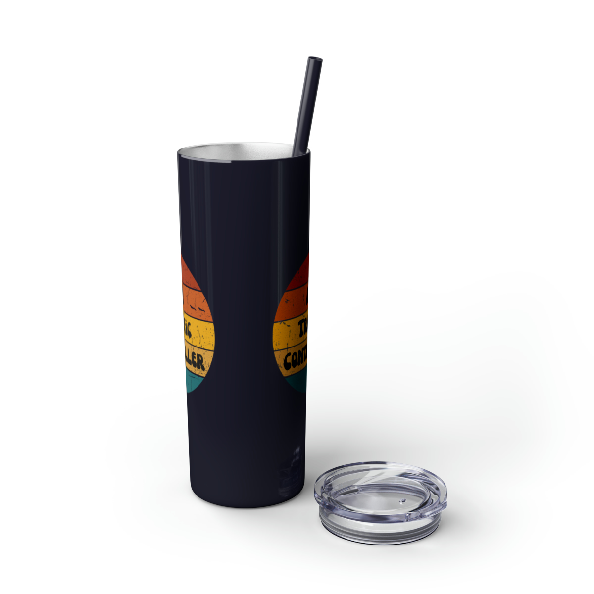 Air Traffic Controller Skinny Tumbler with Straw, 20oz - Image 6
