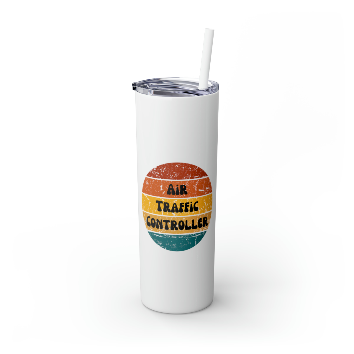 Air Traffic Controller Skinny Tumbler with Straw, 20oz - Image 12