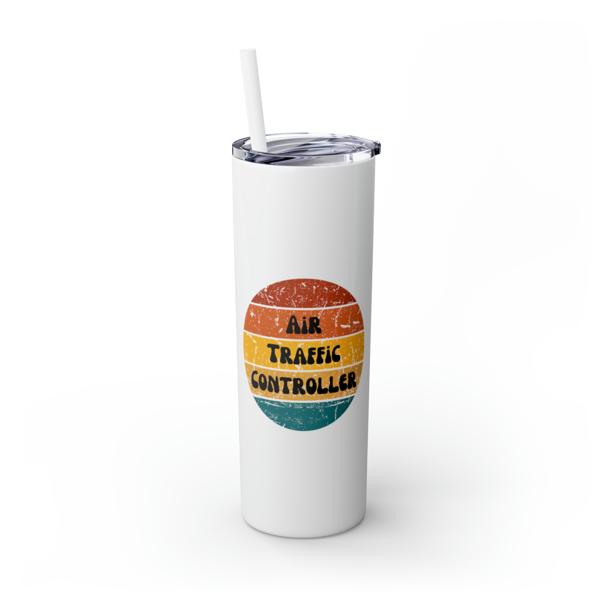 Air Traffic Controller Skinny Tumbler with Straw, 20oz - Image 10