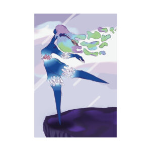 Water Dancer Original Artwork Rolled Posters | Dancer Wall Art | Wall Decoration | Bedroom Poster | Living Room Poster | Bathroom Wall Art