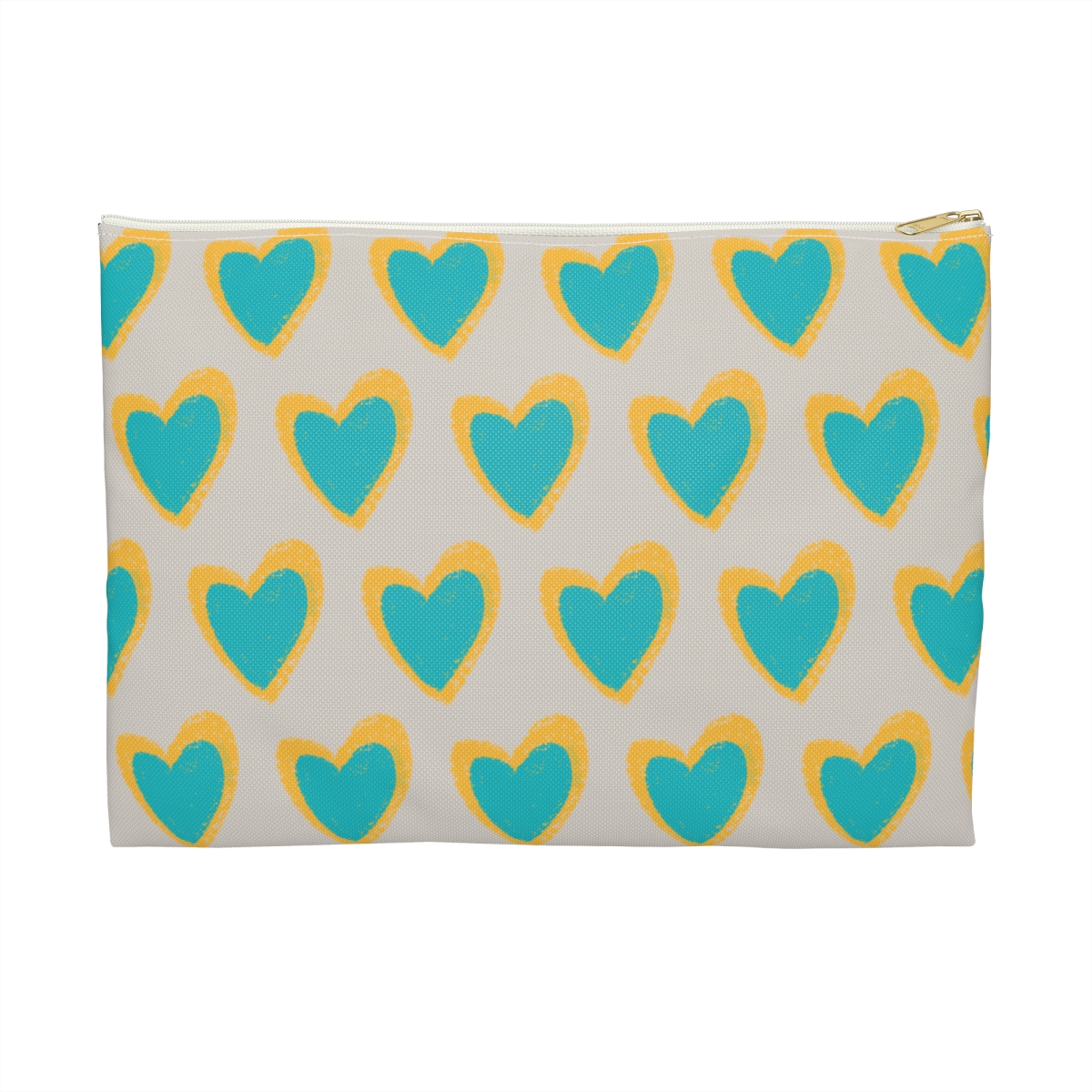 Hearts Zipper Pouch | Gift for Her | Purse Organizer | Makeup Bag | Pencil Case - Image 5