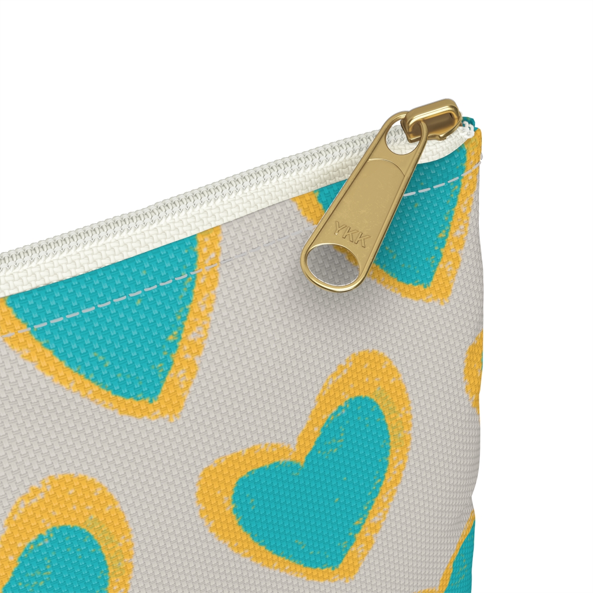 Hearts Zipper Pouch | Gift for Her | Purse Organizer | Makeup Bag | Pencil Case - Image 4