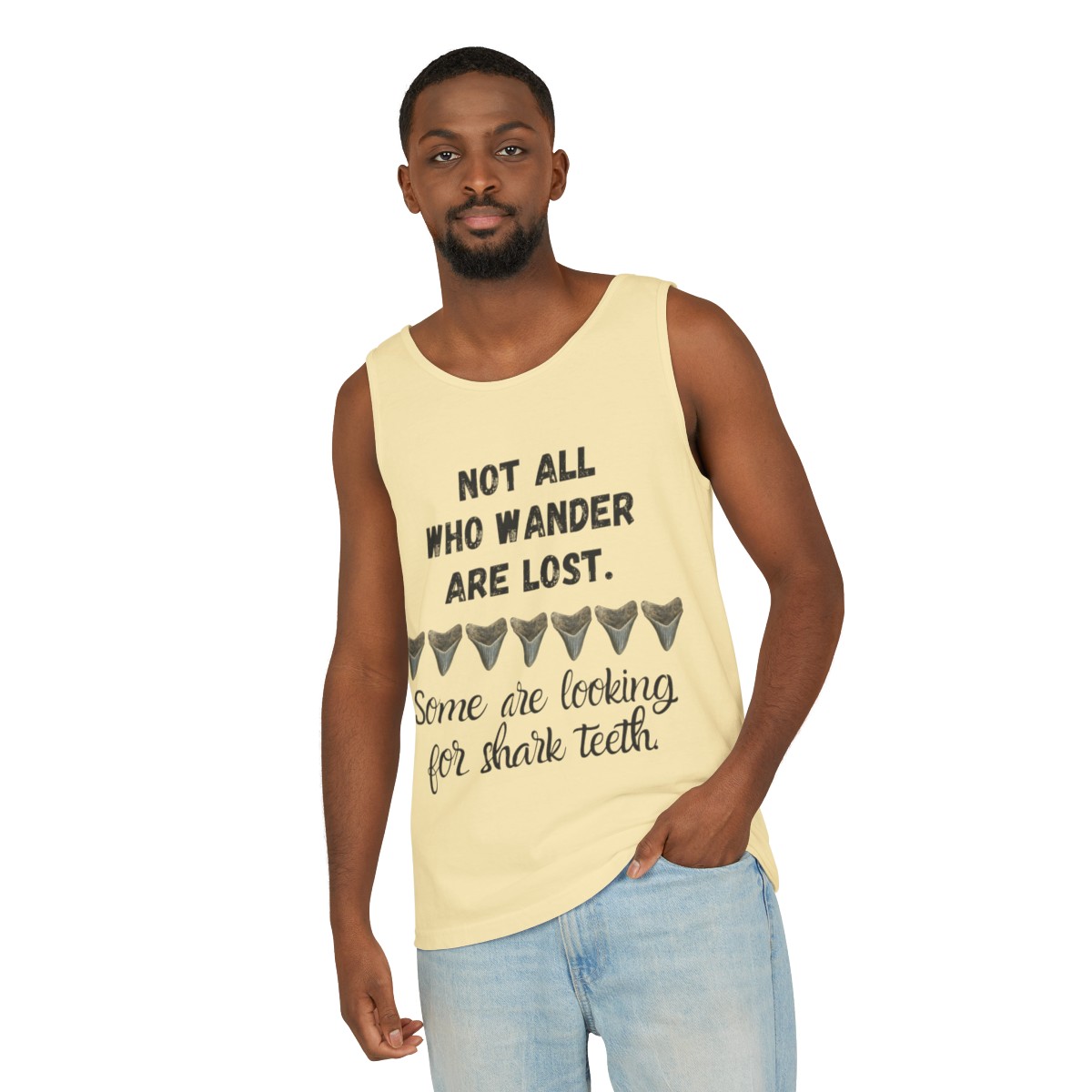 Shark Tooth Unisex Tank Top | Shark Tooth Hunter Shirt | Fossil Hunter Tank | Shark Tooth Gift - Image 6
