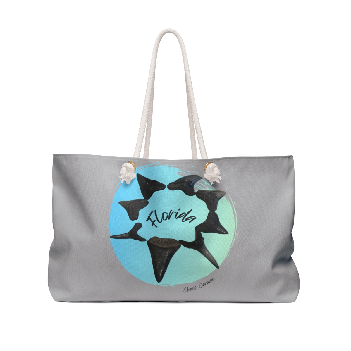 Florida Shark Tooth Fossil Weekender Bag - Image 2