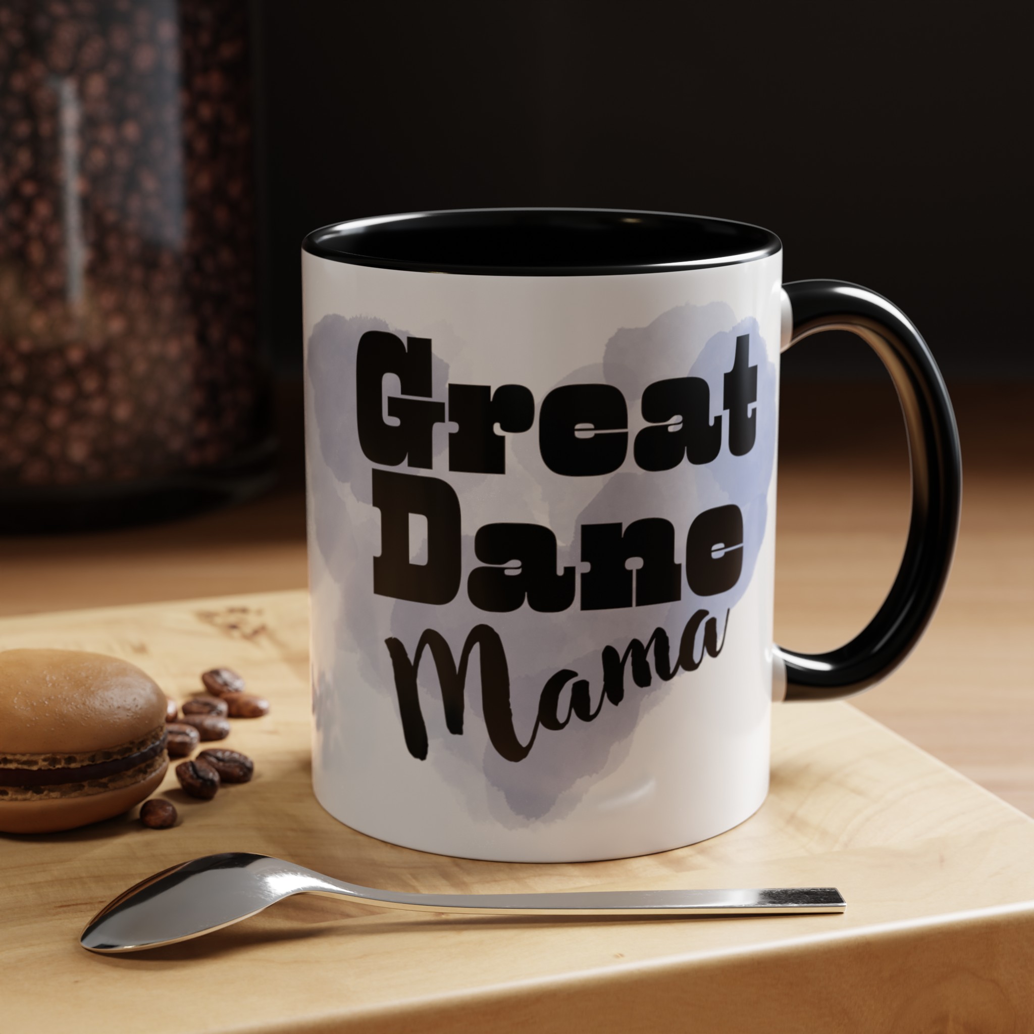 Great Dane Mama Accent Coffee Mug (11, 15oz) | Dog Mom Gift | Pet Lover Coffee Cup