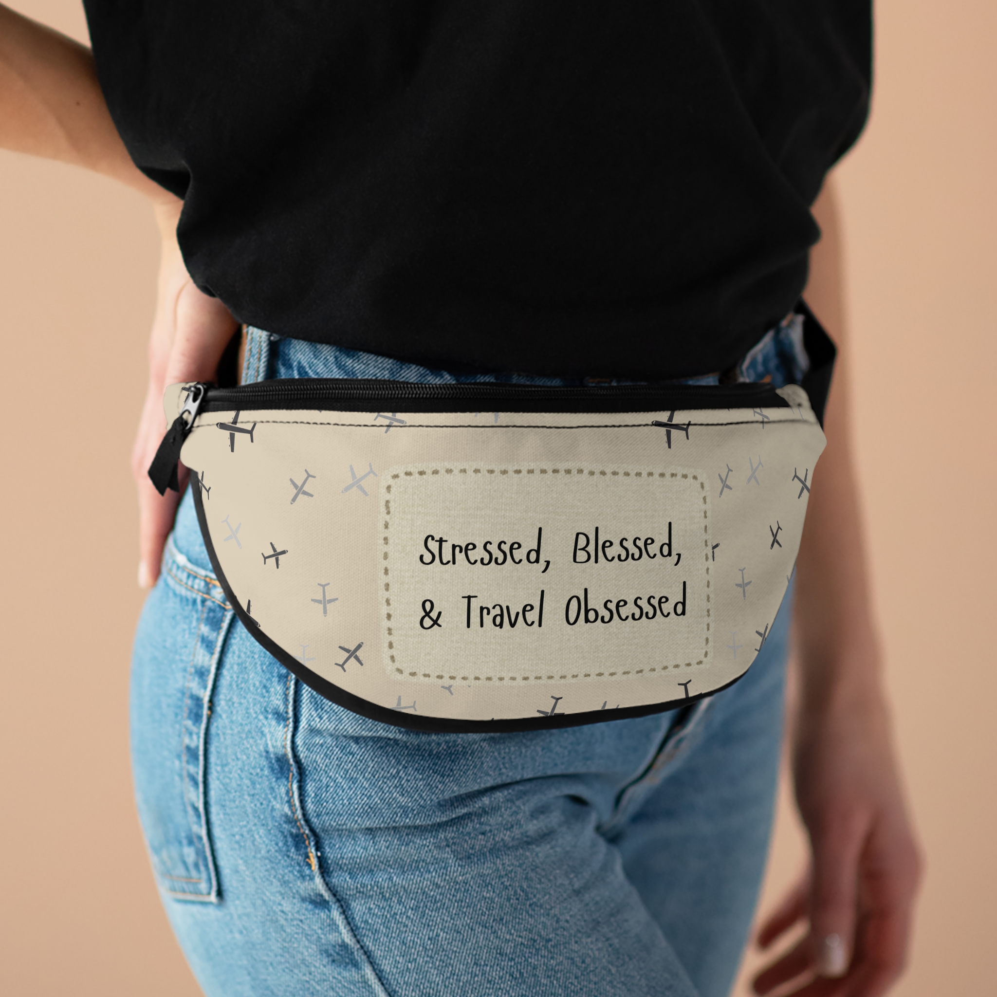Copy of Stressed Blessed Fanny Pack - Travel Accessory for Adventurers, Perfect Gift for Travelers, Festival Bag, Everyday Use, Stylish Waist Pack - Image 5