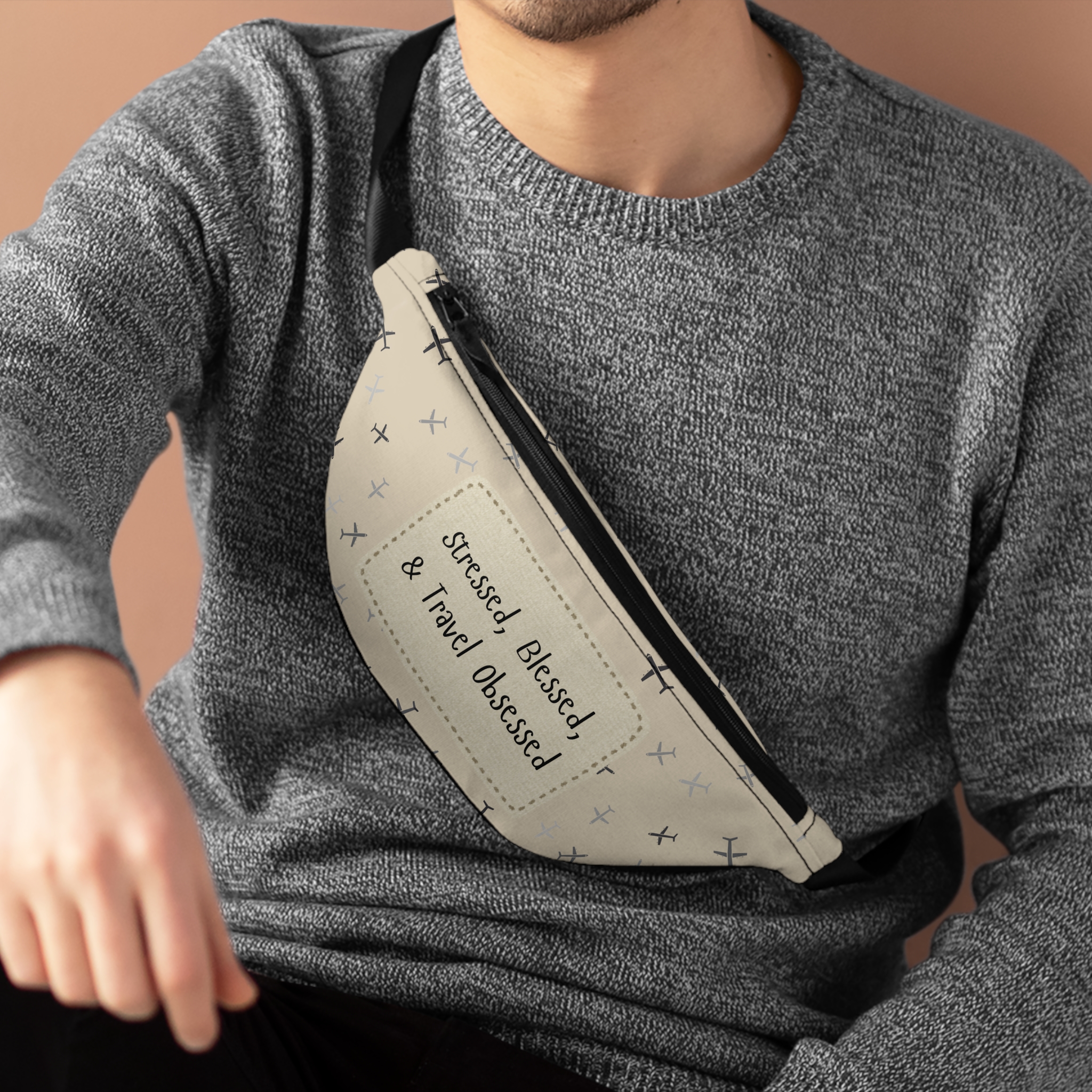 Copy of Stressed Blessed Fanny Pack - Travel Accessory for Adventurers, Perfect Gift for Travelers, Festival Bag, Everyday Use, Stylish Waist Pack - Image 4