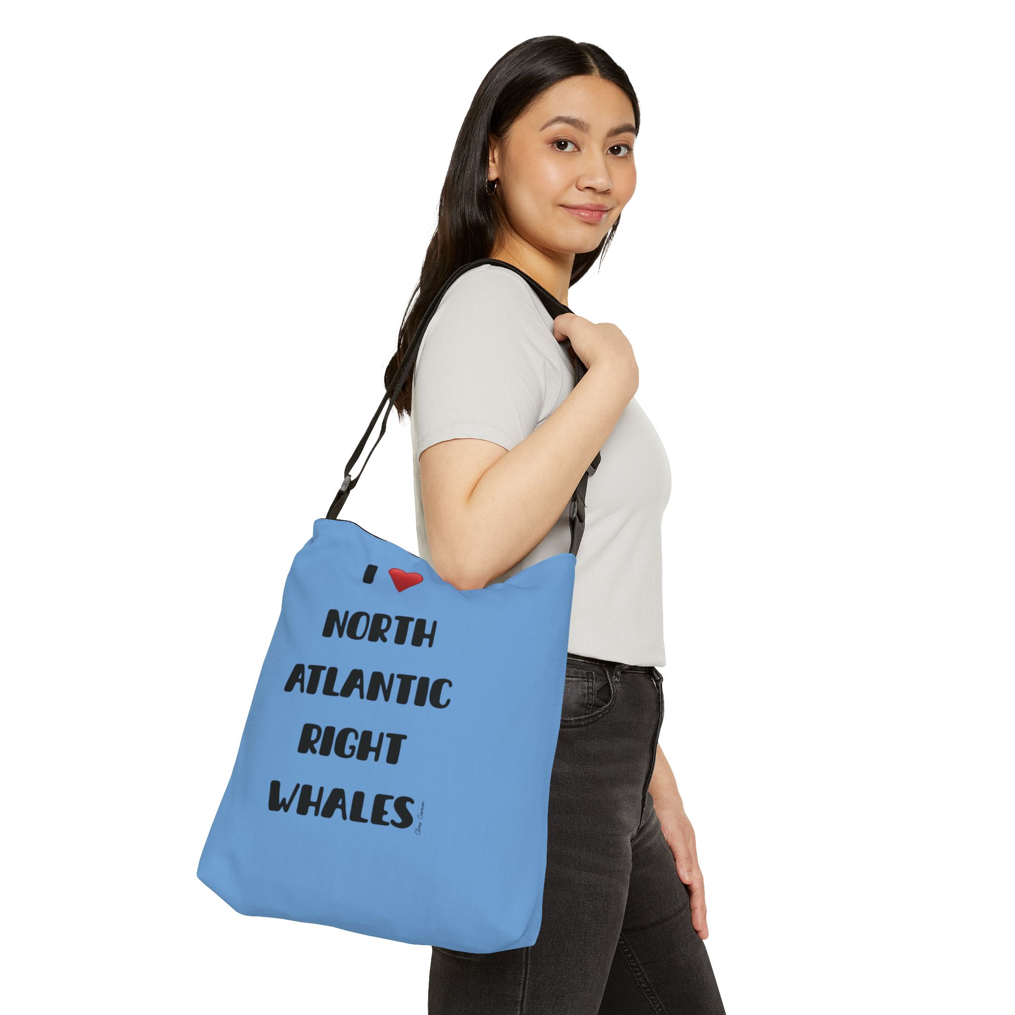 Adjustable Tote Bag for Whale Lovers, Eco-Friendly Shopping Bag, Beach Bag, Gift for Ocean Enthusiasts, Whale Conservation Tote - Image 5